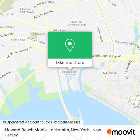 Howard Beach Mobile Locksmith map