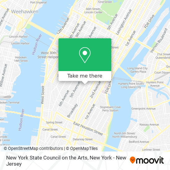 New York State Council on the Arts map