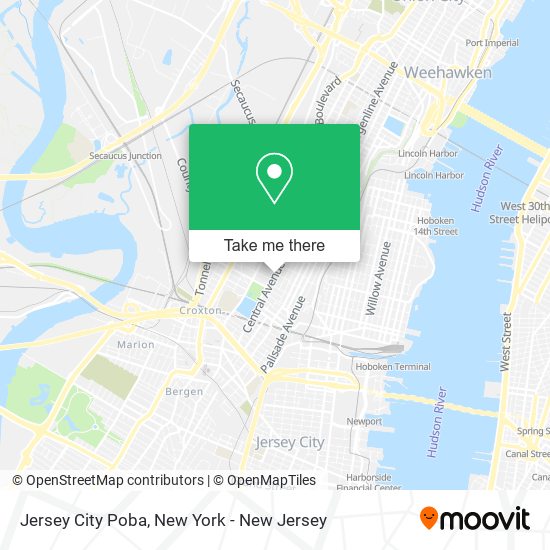 Mapa de Jersey City Poba