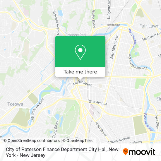 City of Paterson Finance Department City Hall map