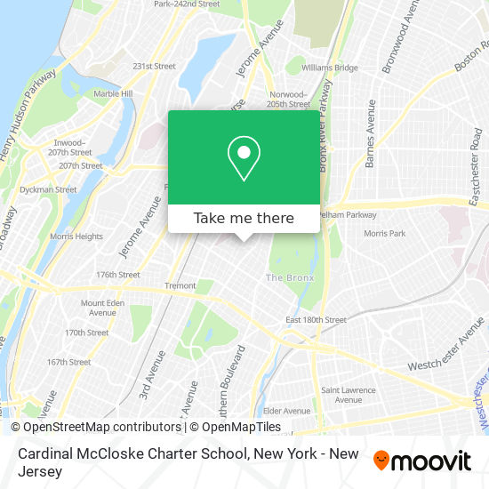 Cardinal McCloske Charter School map