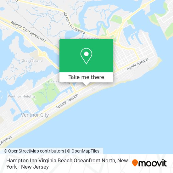 Mapa de Hampton Inn Virginia Beach Oceanfront North