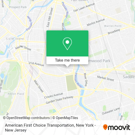 American First Choice Transportation map