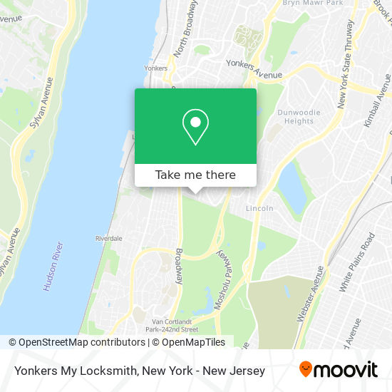 Mapa de Yonkers My Locksmith