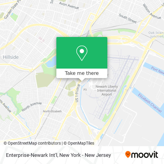 Enterprise-Newark Int'l map