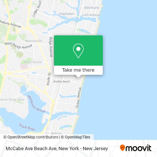 McCabe Ave Beach Ave map