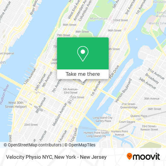 Mapa de Velocity Physio NYC