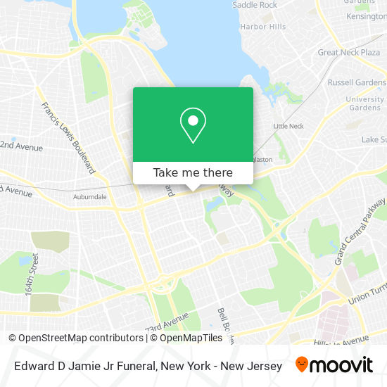 Edward D Jamie Jr Funeral map