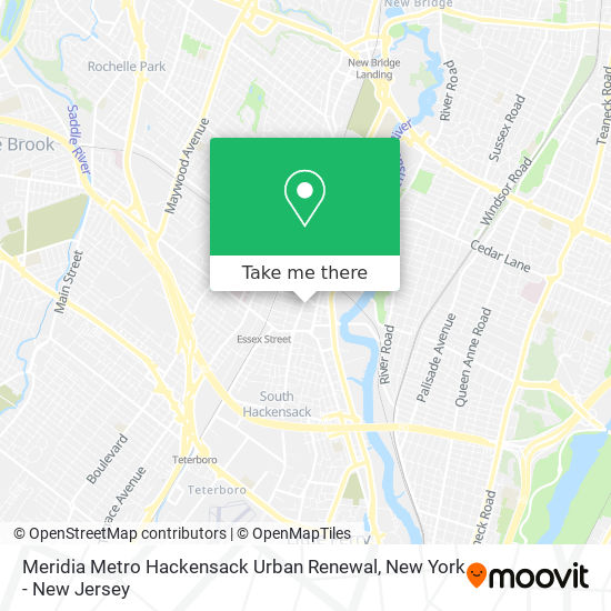 Mapa de Meridia Metro Hackensack Urban Renewal