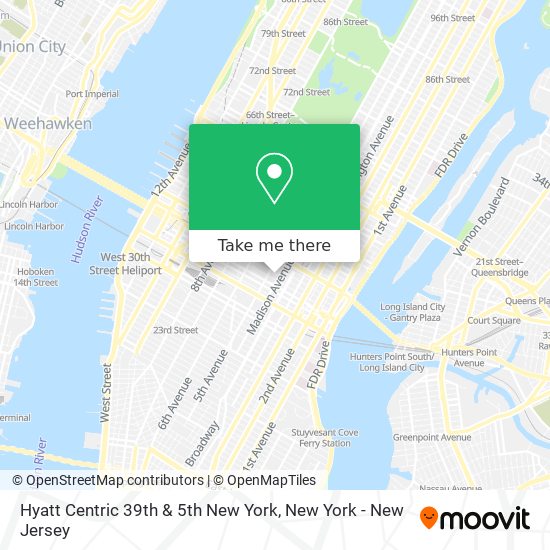 Hyatt Centric 39th & 5th New York map