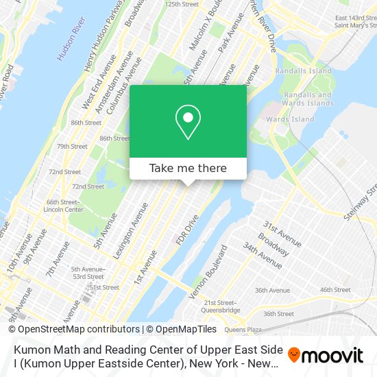 Kumon Math and Reading Center of Upper East Side I (Kumon Upper Eastside Center) map