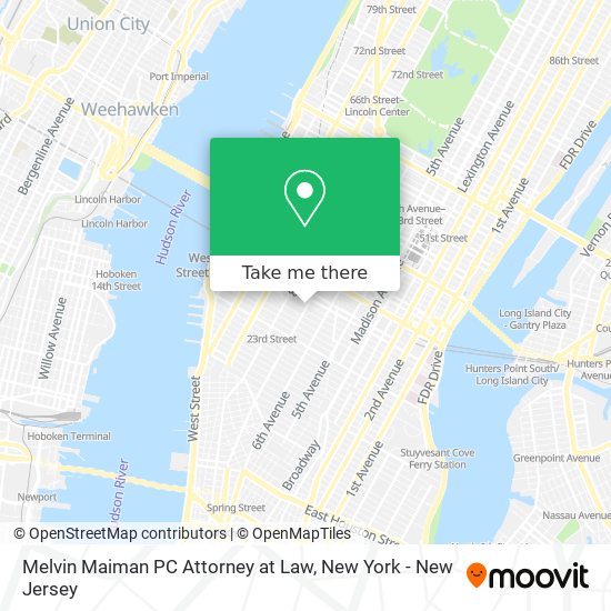 Melvin Maiman PC Attorney at Law map