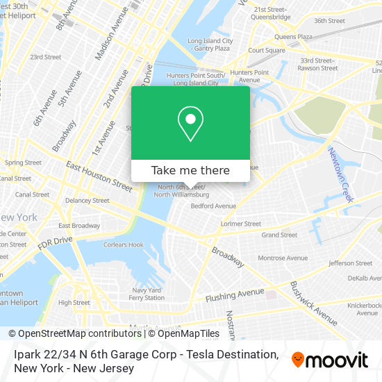 Ipark 22 / 34 N 6th Garage Corp - Tesla Destination map