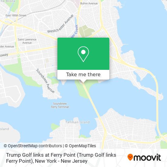 Mapa de Trump Golf links at Ferry Point