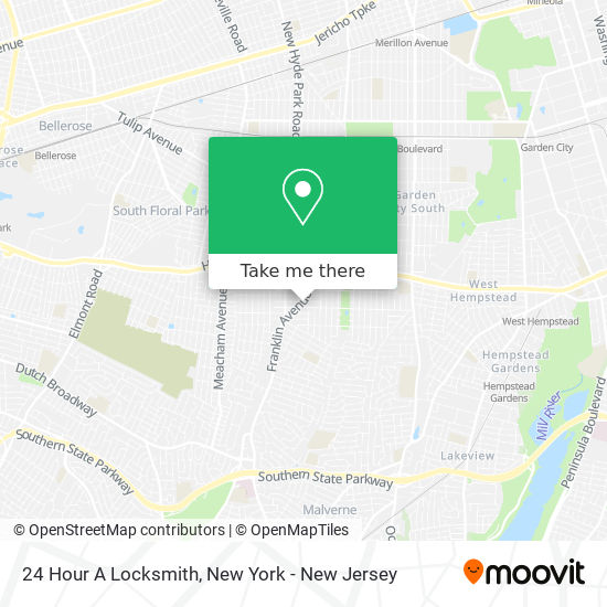 24 Hour A Locksmith map