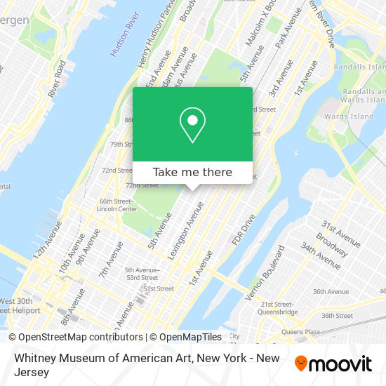 Whitney Museum of American Art map