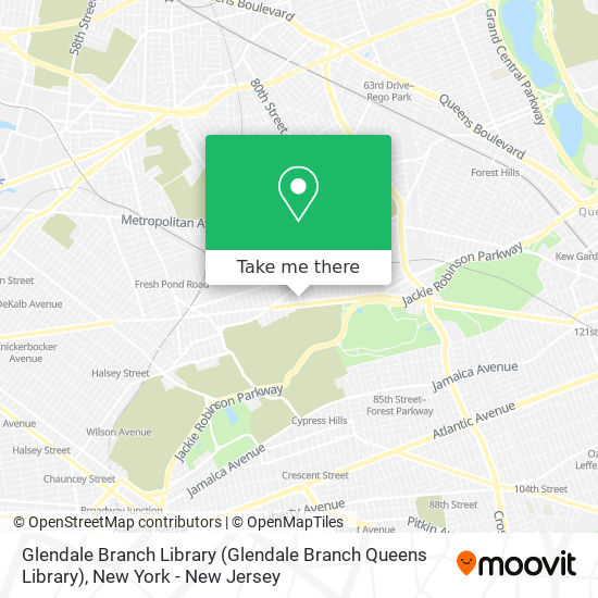 Glendale Branch Library map