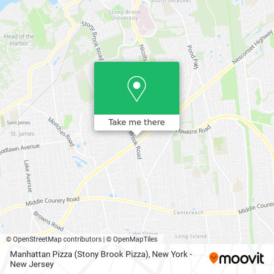 Mapa de Manhattan Pizza (Stony Brook Pizza)