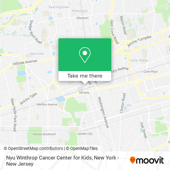 Nyu Winthrop Cancer Center for Kids map