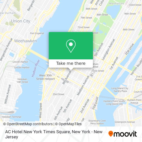 AC Hotel New York Times Square map