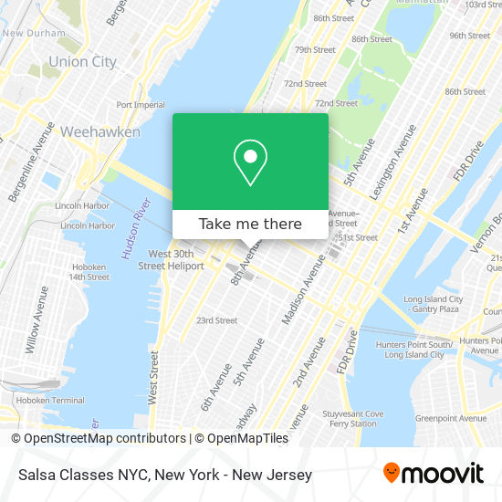 Mapa de Salsa Classes NYC