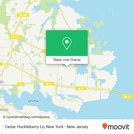 Cedar Huckleberry Ln, Toms River, NJ 08753 map