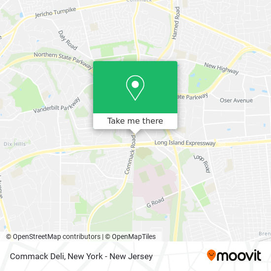 Commack Deli map