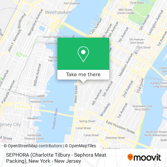Mapa de SEPHORA (Charlotte Tilbury - Sephora Meat Packing)