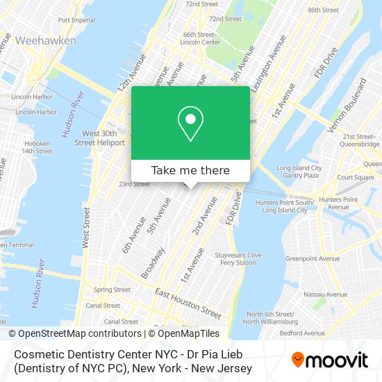 Cosmetic Dentistry Center NYC - Dr Pia Lieb (Dentistry of NYC PC) map