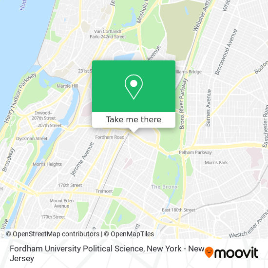 Fordham University Political Science map