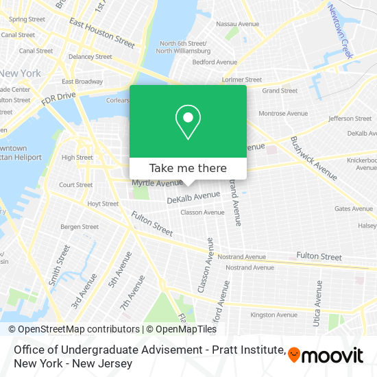 Office of Undergraduate Advisement - Pratt Institute map