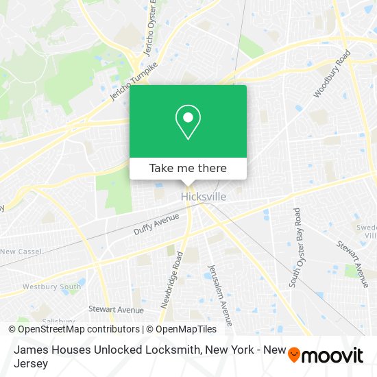 Mapa de James Houses Unlocked Locksmith