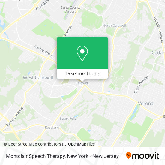 Montclair Speech Therapy map