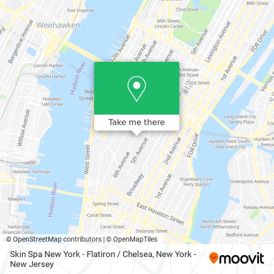 Skin Spa New York - Flatiron / Chelsea map