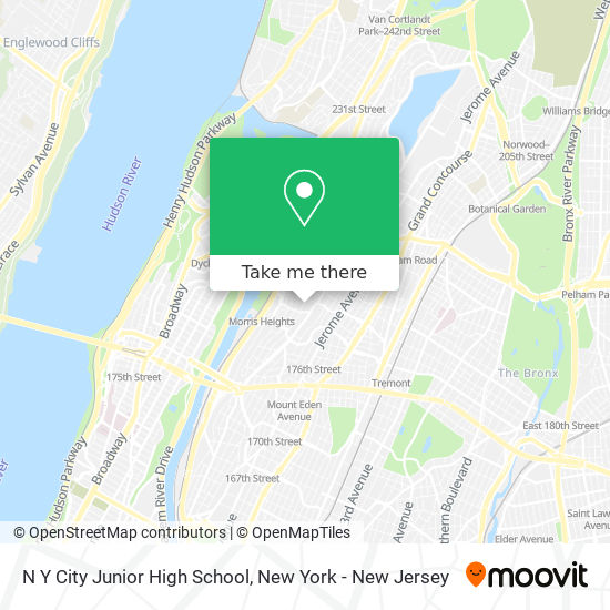 N Y City Junior High School map