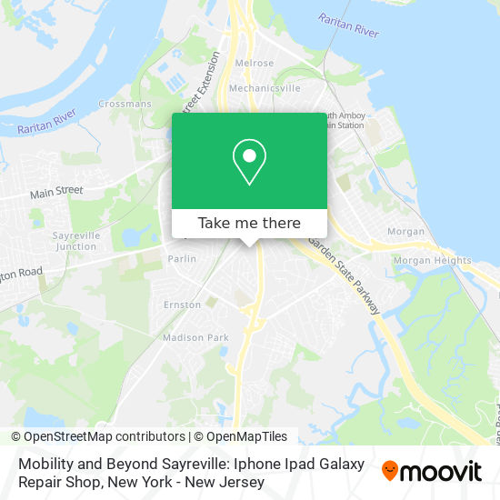 Mobility and Beyond Sayreville: Iphone Ipad Galaxy Repair Shop map