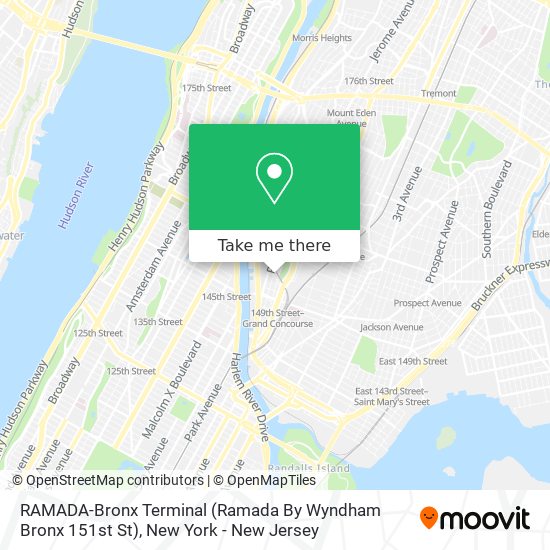 RAMADA-Bronx Terminal (Ramada By Wyndham Bronx 151st St) map