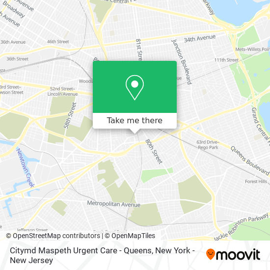 Mapa de Citymd Maspeth Urgent Care - Queens