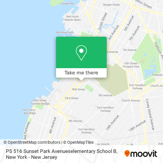 PS 516 Sunset Park Avenueselementary School B map