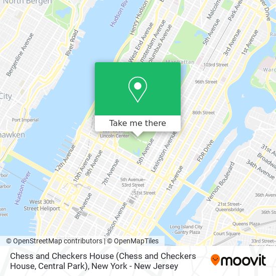 Mapa de Chess and Checkers House (Chess and Checkers House, Central Park)