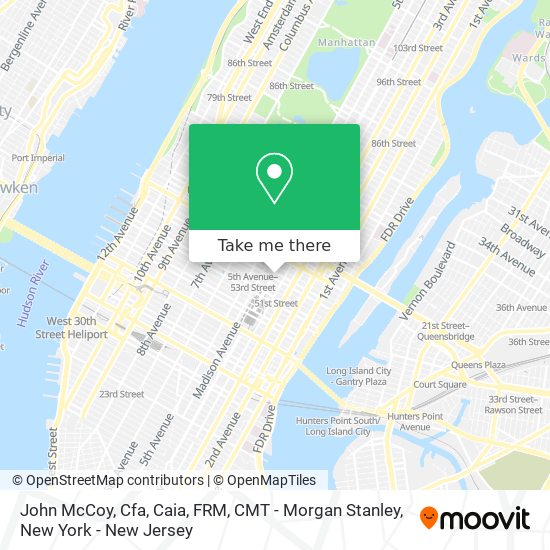 Mapa de John McCoy, Cfa, Caia, FRM, CMT - Morgan Stanley