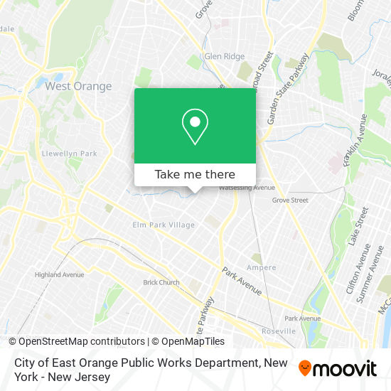 Mapa de City of East Orange Public Works Department