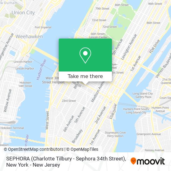 Mapa de SEPHORA (Charlotte Tilbury - Sephora 34th Street)