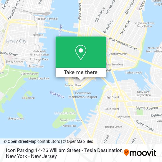 Icon Parking 14-26 William Street - Tesla Destination map