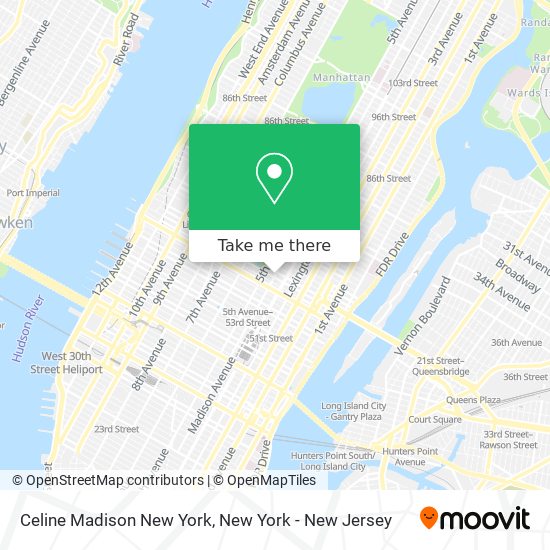 Celine Madison New York map