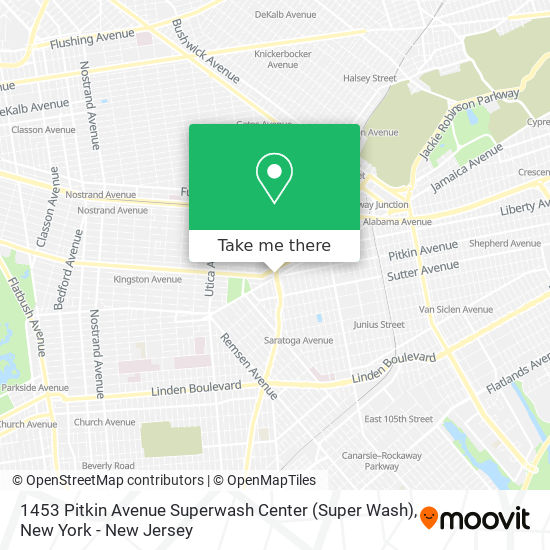 Mapa de 1453 Pitkin Avenue Superwash Center (Super Wash)