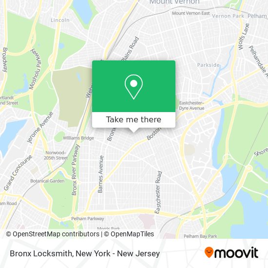 Mapa de Bronx Locksmith