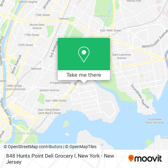 Mapa de 848 Hunts Point Deli Grocery I