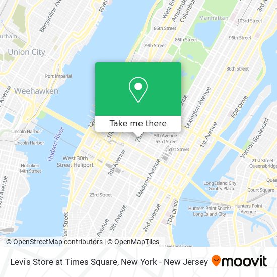 How to get to Levi's Store at Times Square in Manhattan by Subway, Bus or  Train?