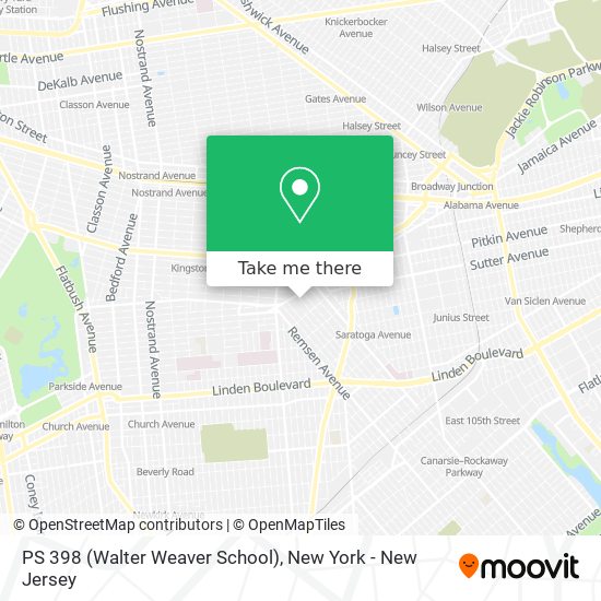 Mapa de PS 398 (Walter Weaver School)